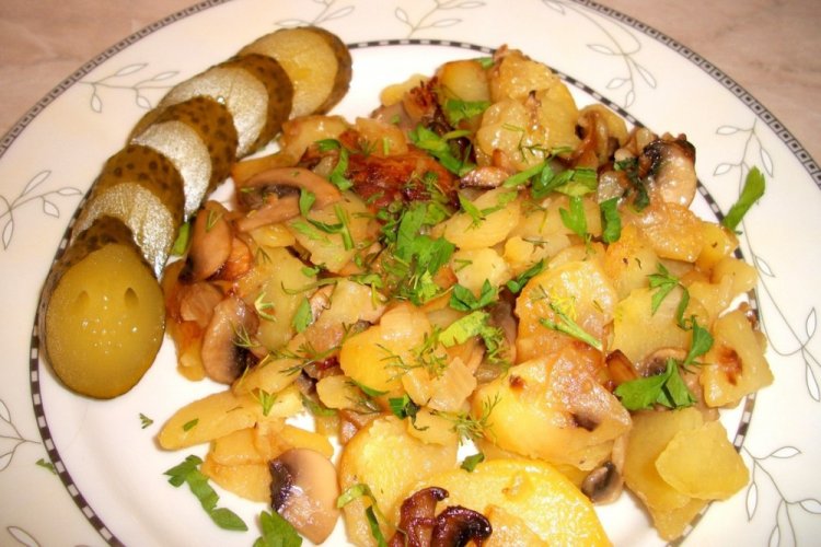 15 вкусных рецептов жареного картофеля с грибами