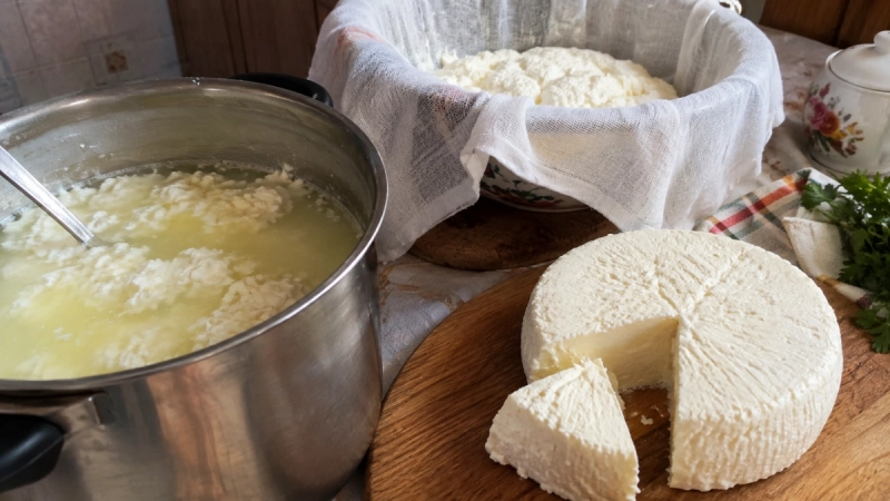2 л молока мешаю с уксусом — и 1 кг домашнего сыра на столе: чистый свежачок, нежный, без химозы